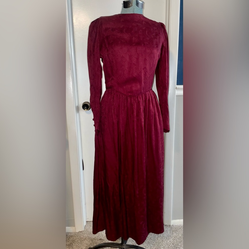 Vintage 80s Alcott & Andrews Silk Dress 6
